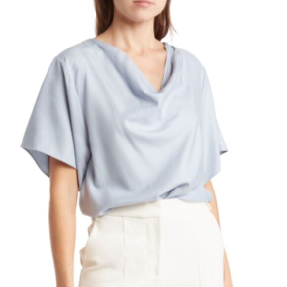 Vince Drape Nevk Top Light Blue - Picture 8 of 8